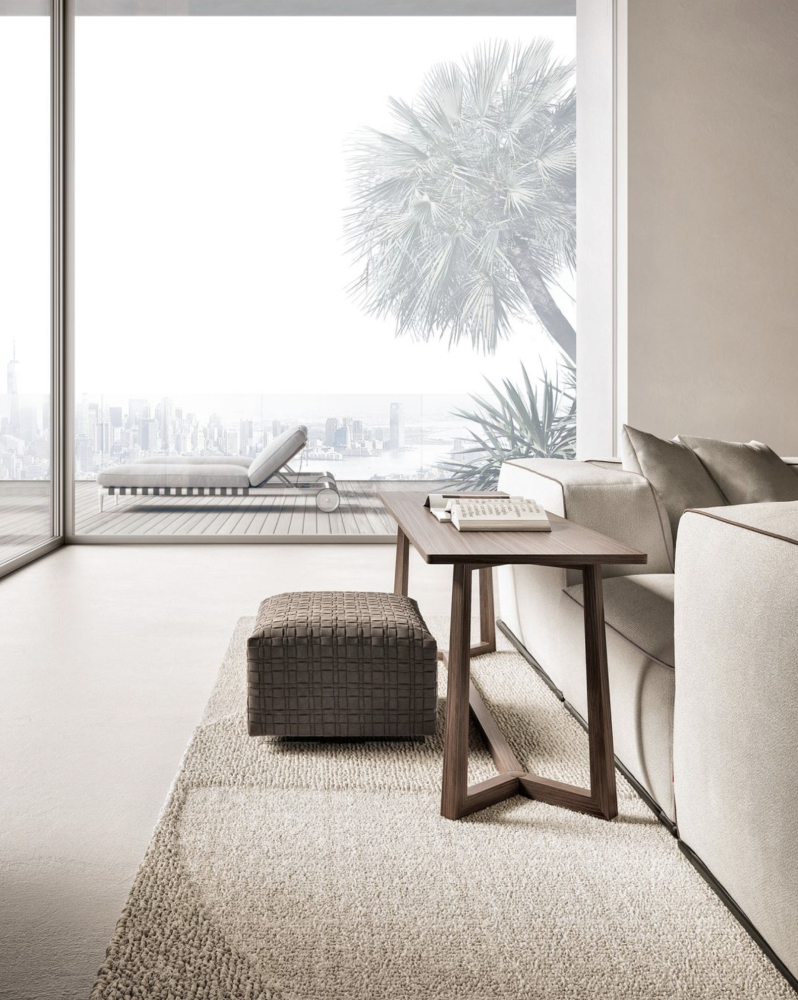 Jiff side table and Bangkok pouf