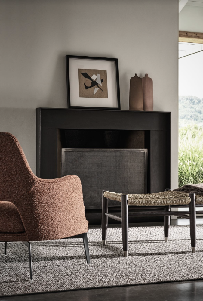 Joyce armchair with Tessa pouf